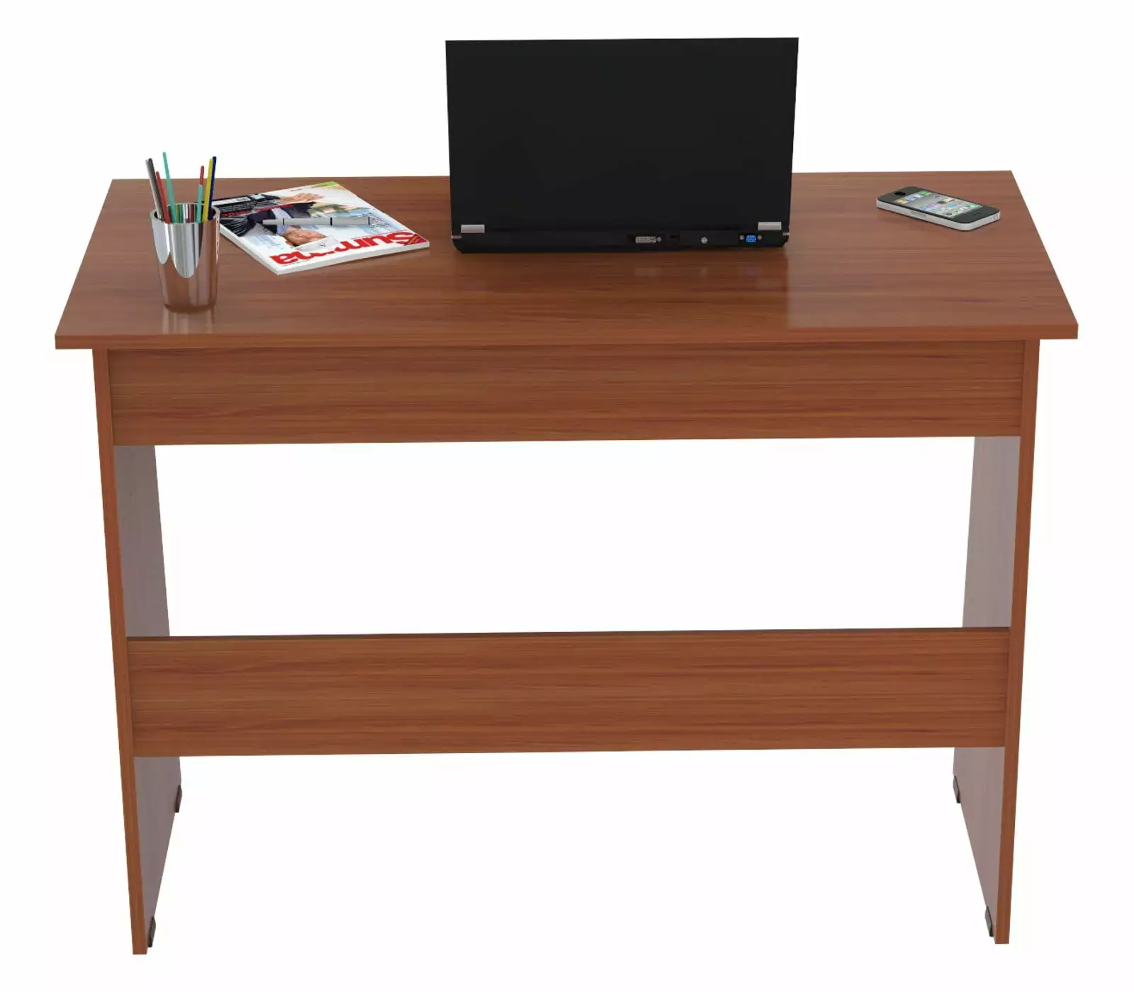 Writing Desk Storage Area - Melamine Engineered Wood Compact Study Desk HomeRoots