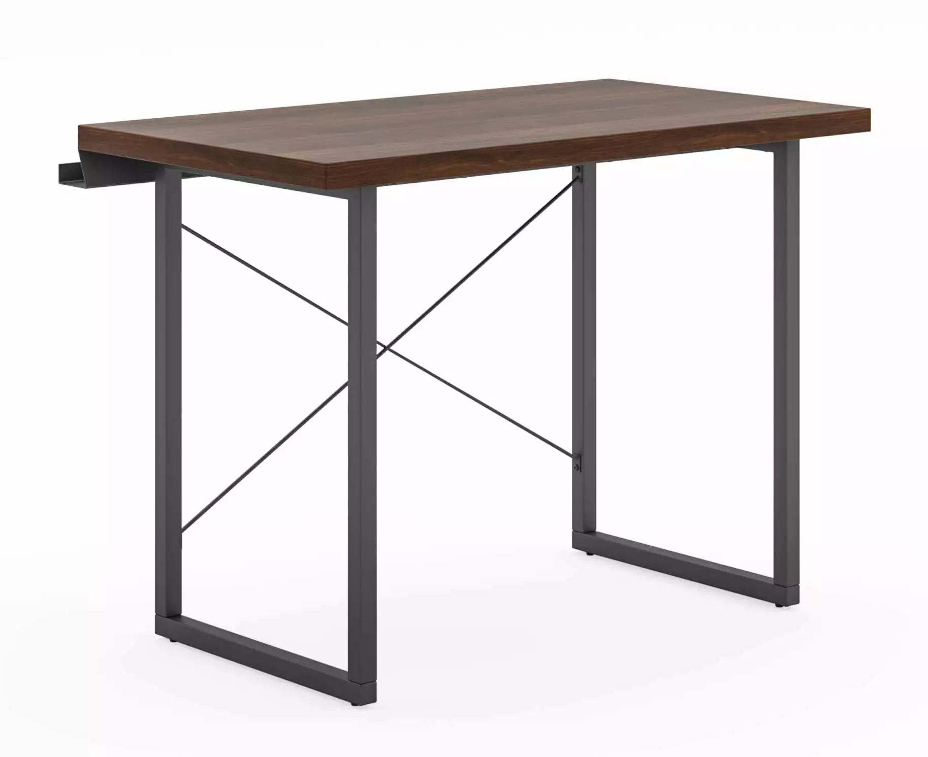Homestyles Merge Engineered Wood Writing Desk Brown Walnut - Classic and Functional
