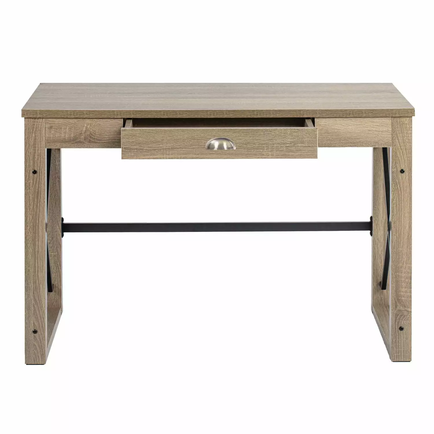 44-Inch Computer Desk Drawers Crude Wood Storage Writing Desk Study Office Living Room Bedroom Homylin