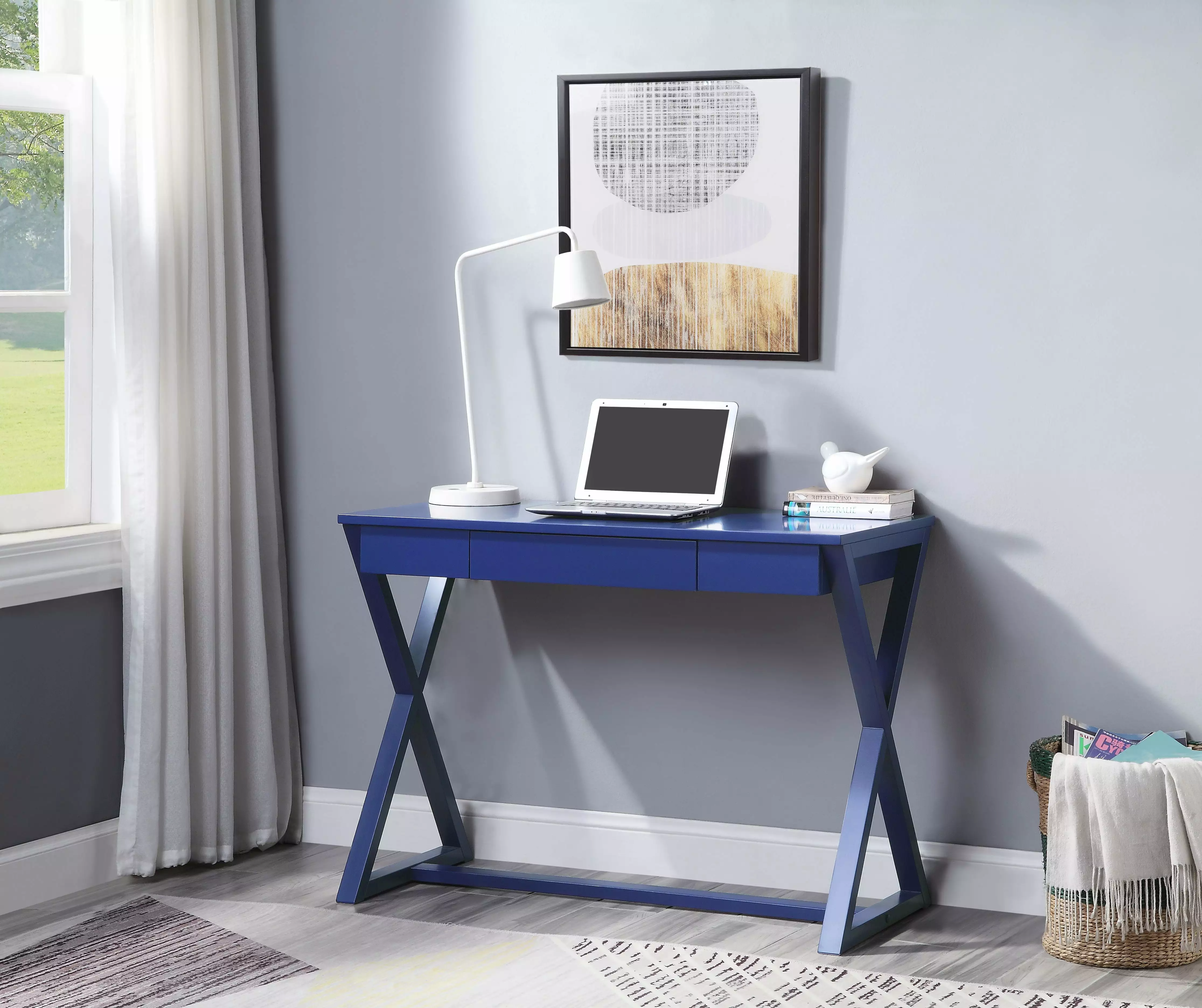ACME Nalo Writing Desk Twilight Blue Finish IM Beauty