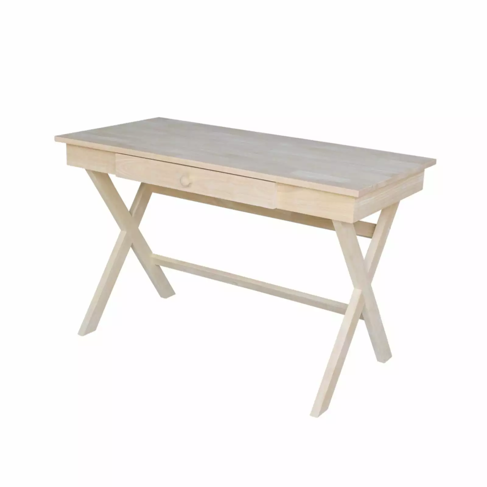 Cross Leg Desk Unfinished Wood DIY Writing Table Home Office International Concepts