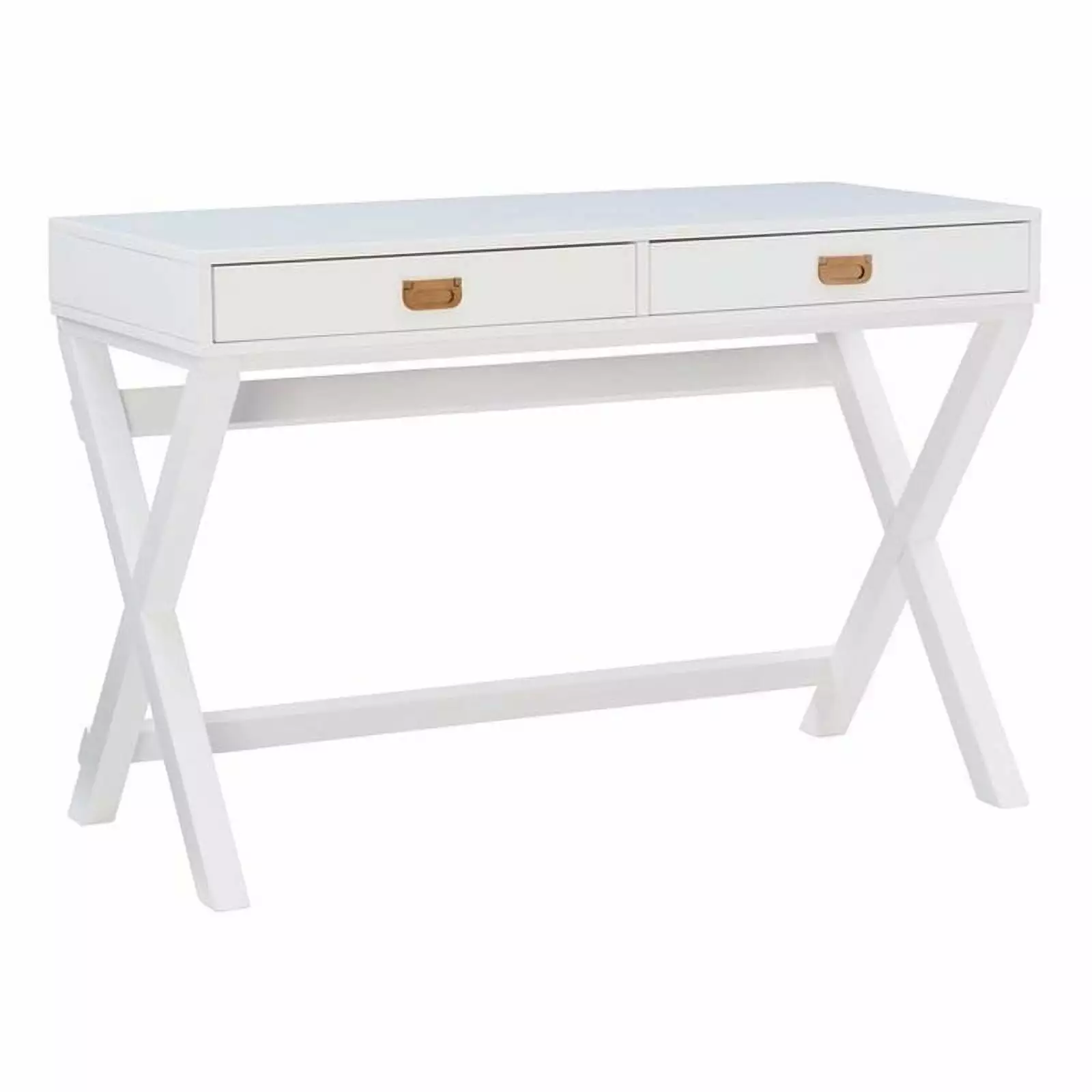 Kingfisher Lane Modern Wood Two Drawer Writing Desk White