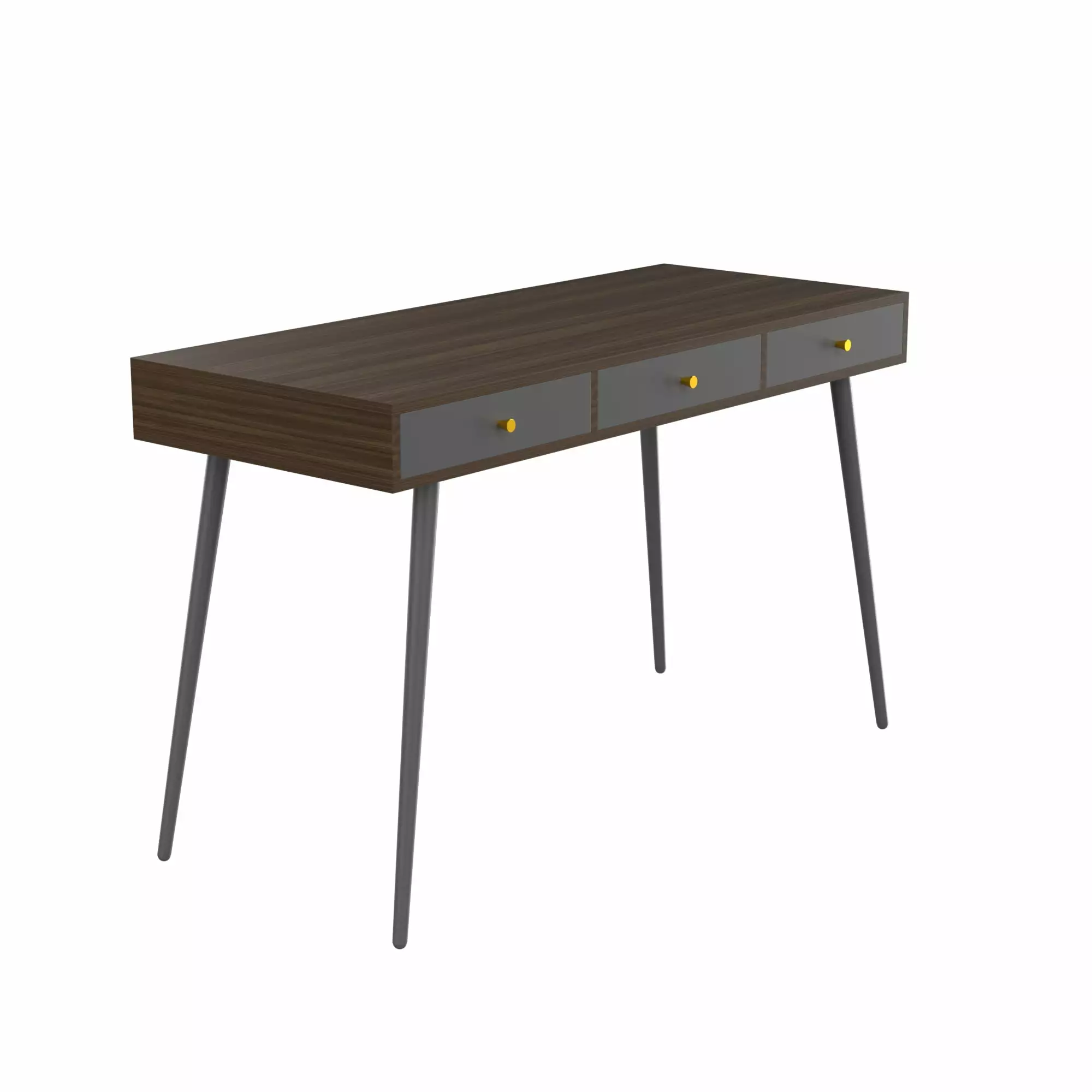 Update Writing Desk 47 Mid Century Modern Desk Walnut Dark Grey Lantro JS