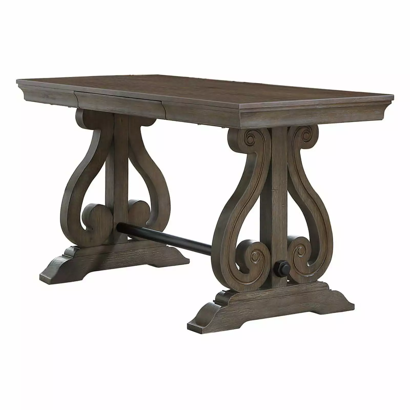 Lexicon Toulon Wood 1 Drawer Writing Desk Dark Oak