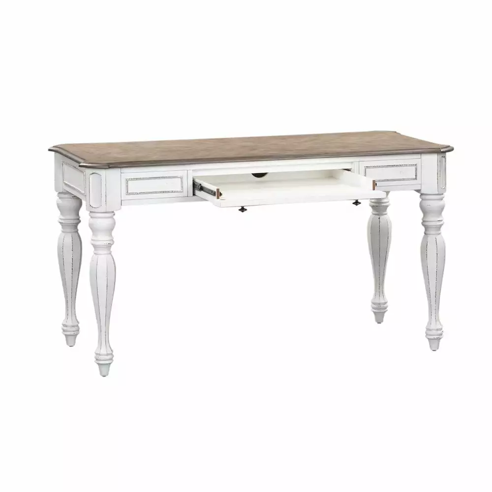 Magnolia Manor White Lift Top Writing Desk - Space-Saving Home Office Desk Storage Liberty Furniture