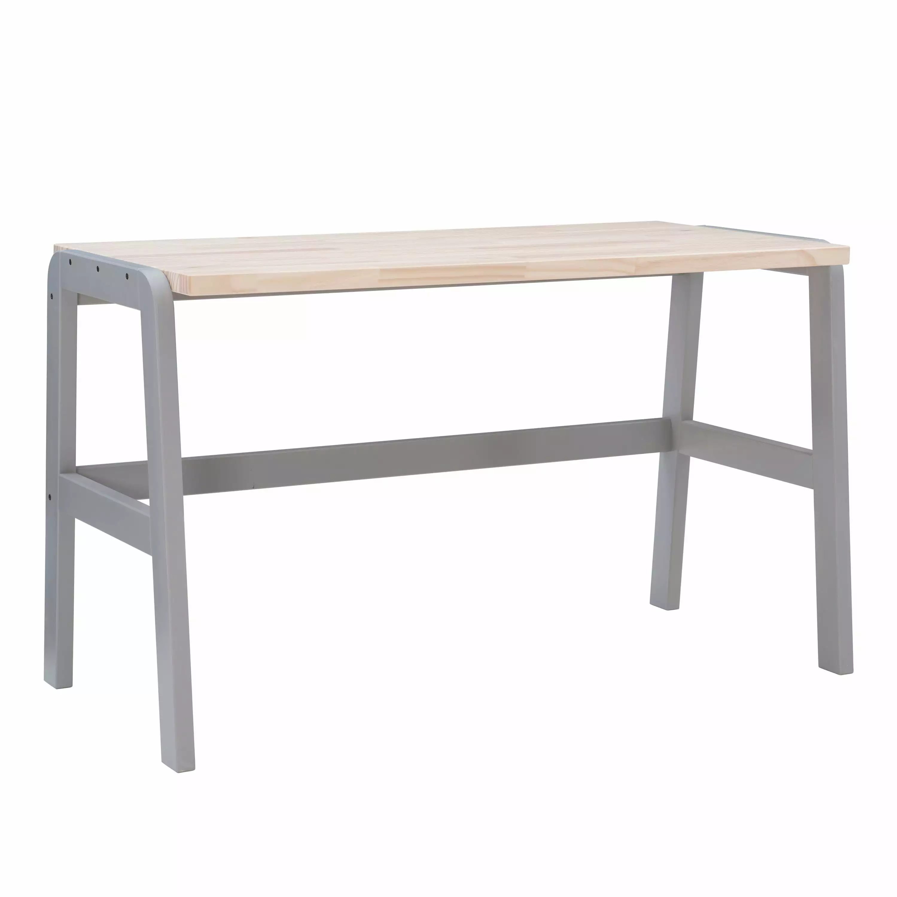 Linon Hesper Writing Desk 50.75 Wide Gray and Natural Finish