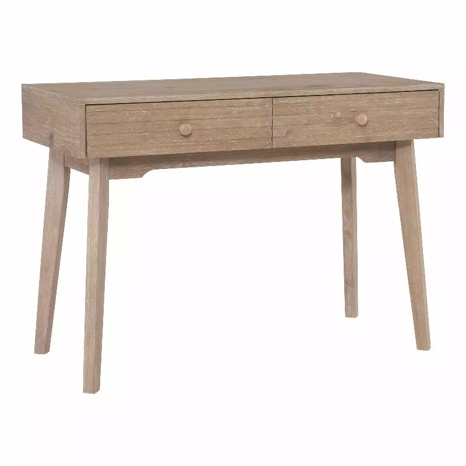 Linon Sway Wood Desk or Console 42 Long 2 Drawers Rustic Natural Finish
