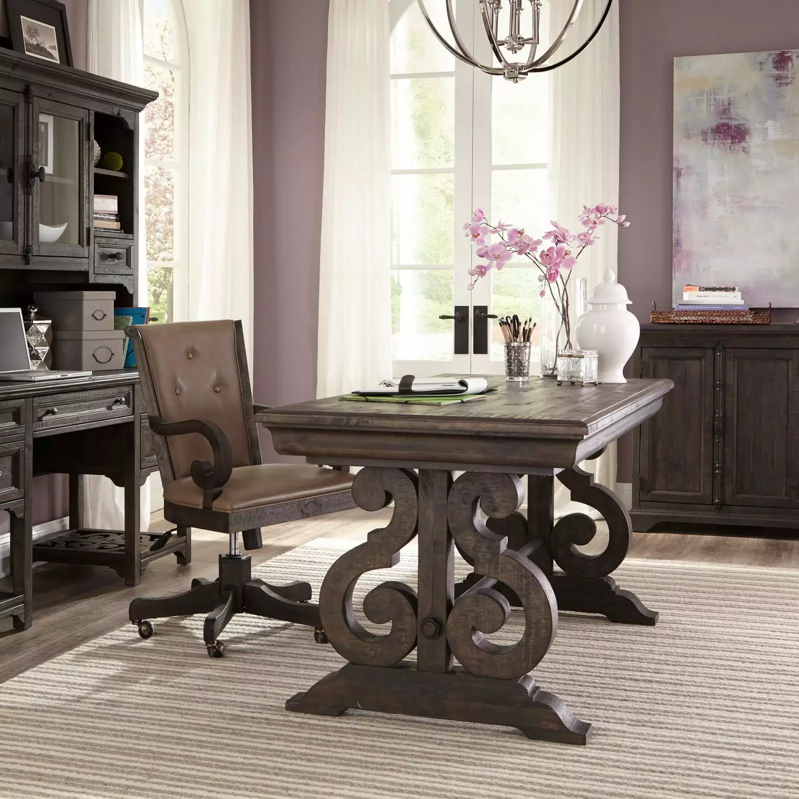 Magnussen Bellamy Writing Desk Classic Home Office Desk Magnussen Home