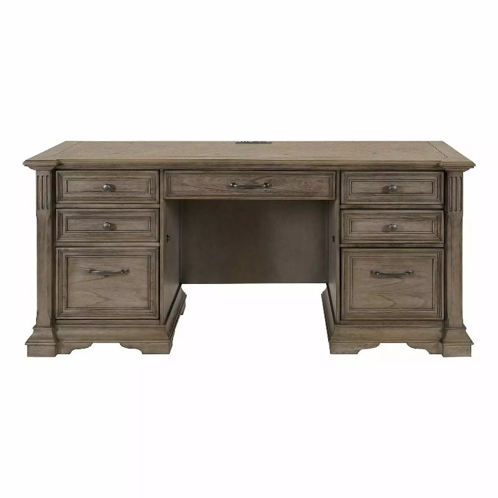 Martin Furniture Credenza Wood Office Desk Writing Table Light Brown - Versatile Use