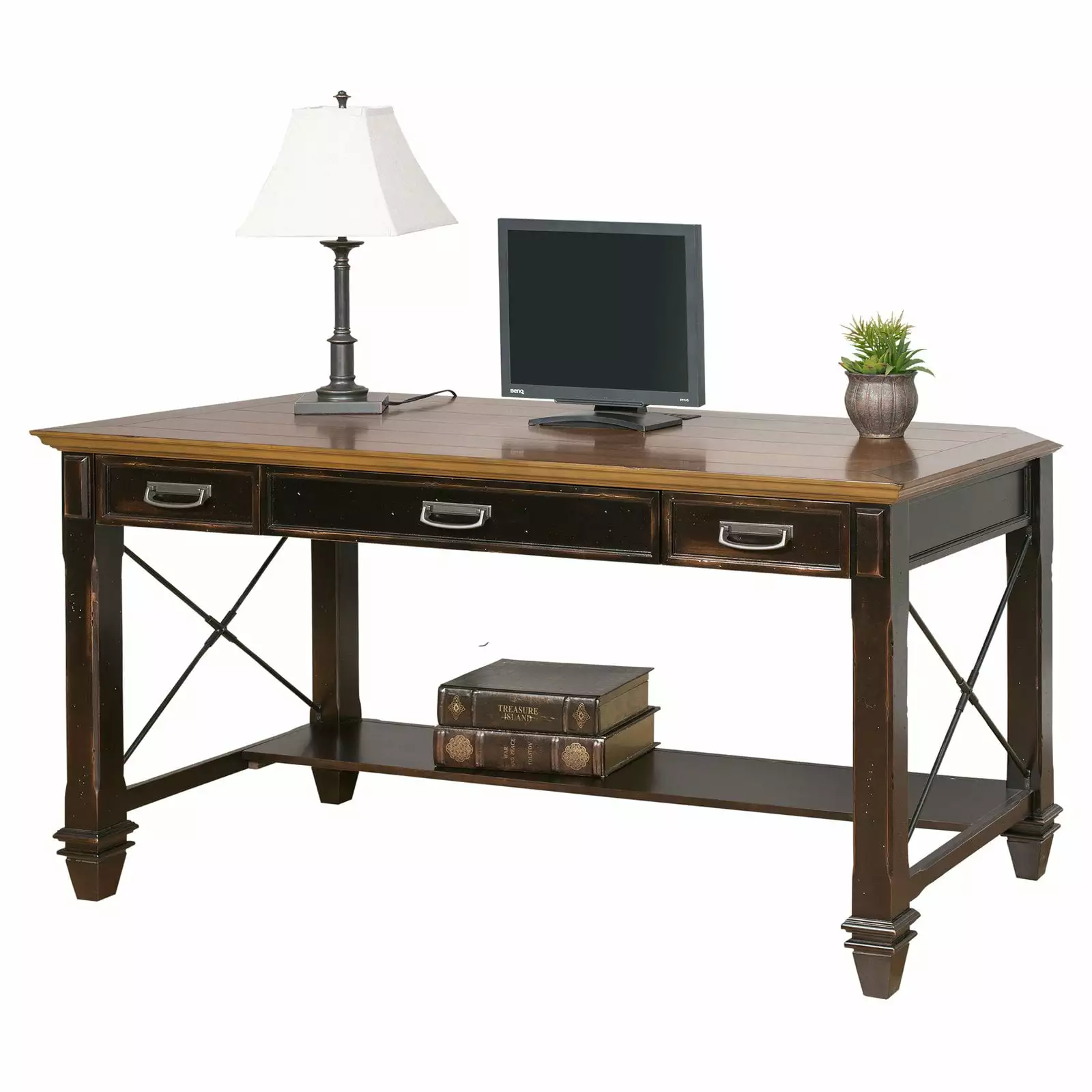 Martin Furniture Hartford Wood Writing Desk Black Office Desk Writing Table