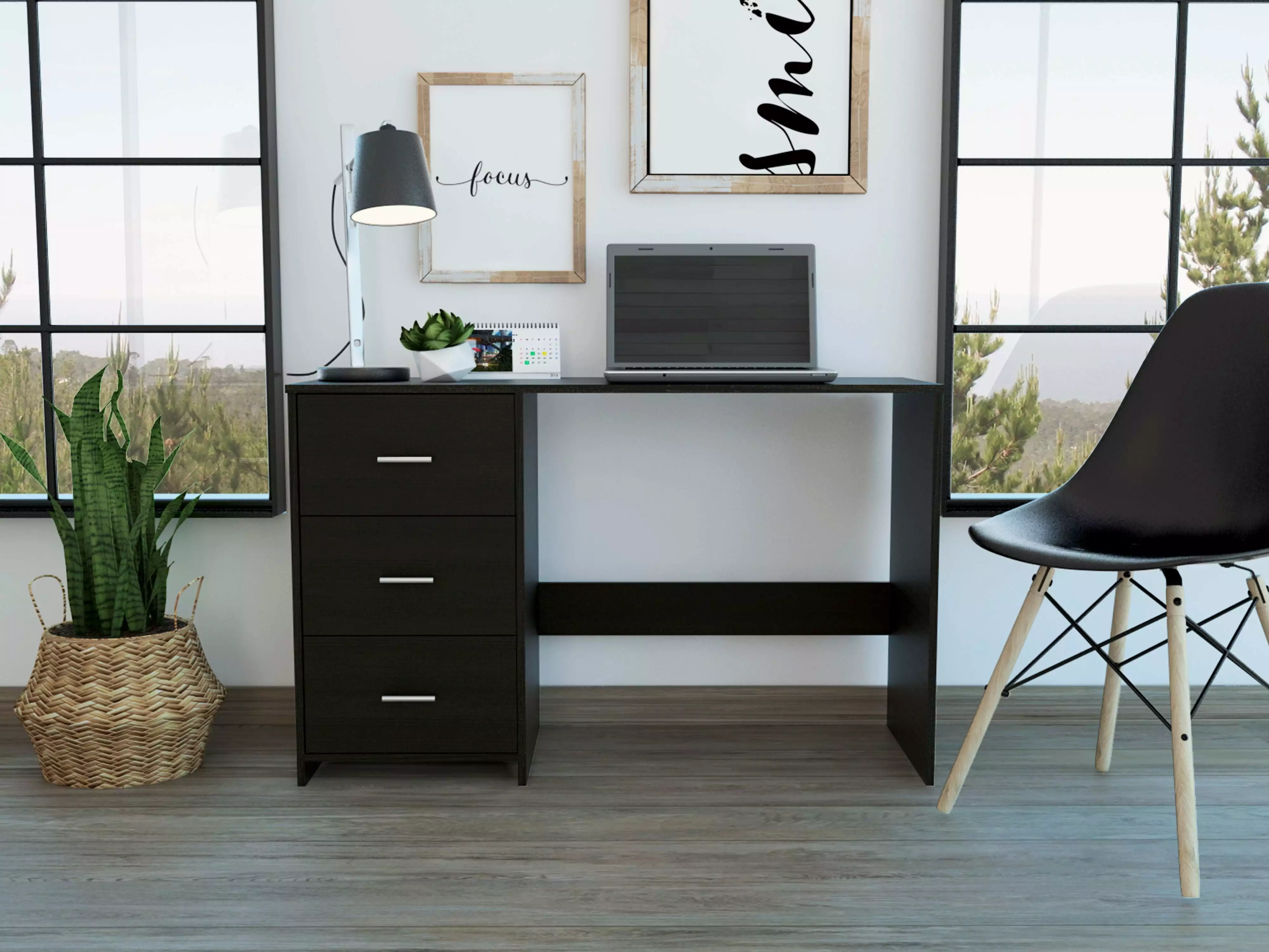 Berlin Three Drawers Desk MMTX