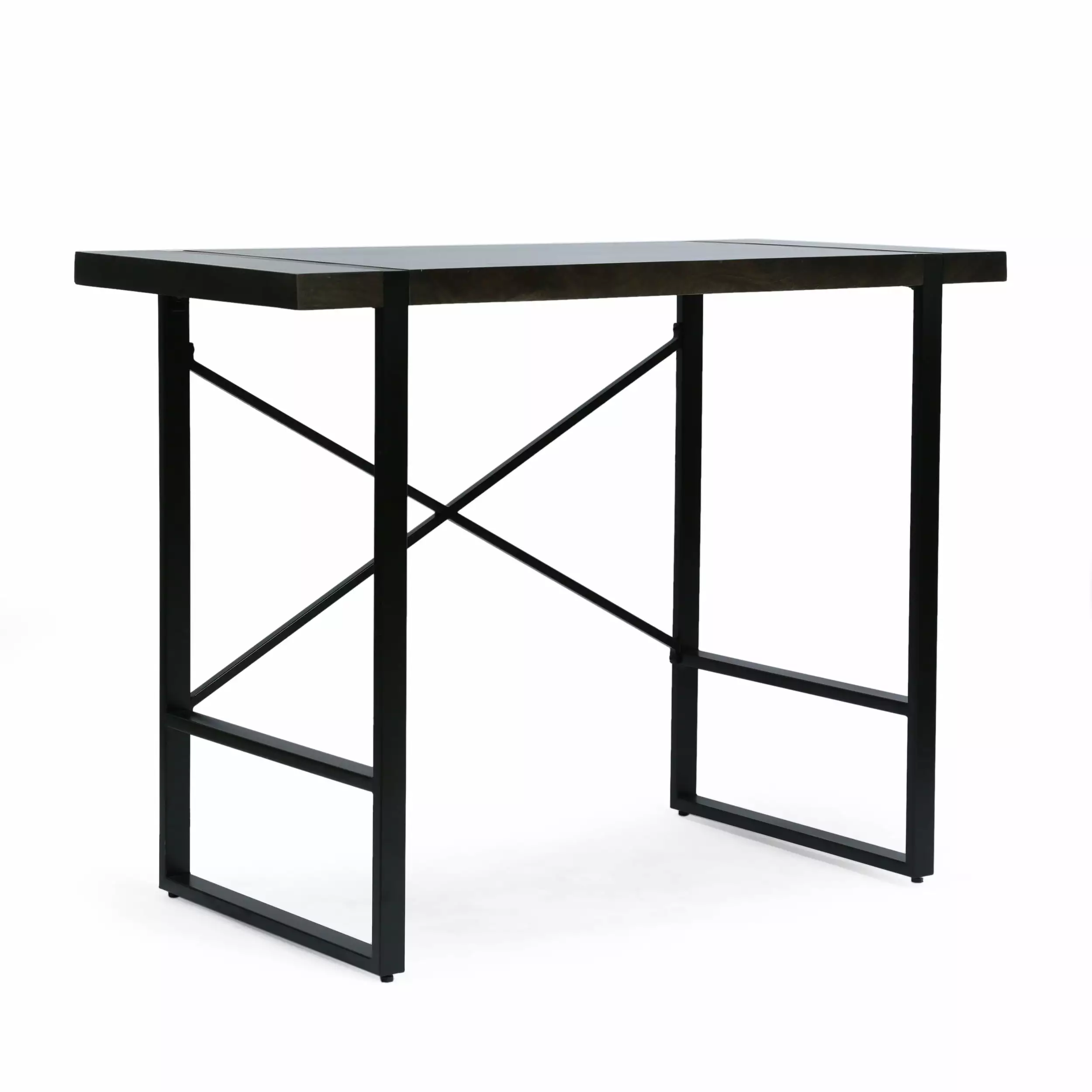 Noble House Titeca Industrial 22 x 48 x 36 Metal Portable Writing Desk Brown Black