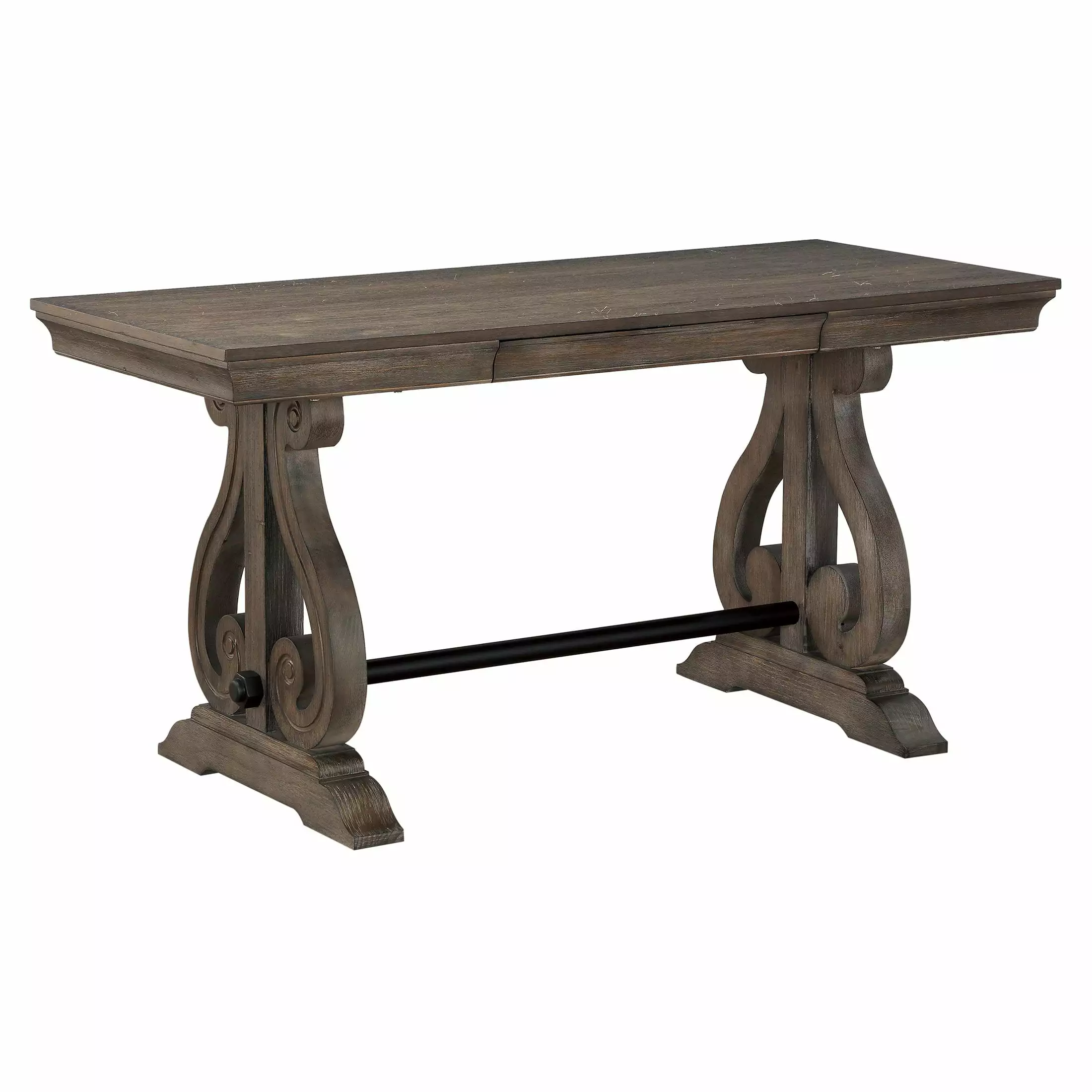 OakvillePark Atkins Writing Desk Distressed Dark Oak Home Office Furniture