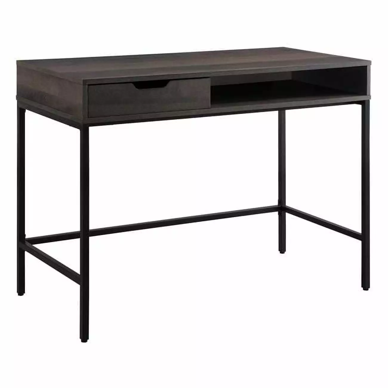 OS Home and Office Furniture 40 Inch Wood Writing Desk Drawer Ash Black OS Home & Office Furniture