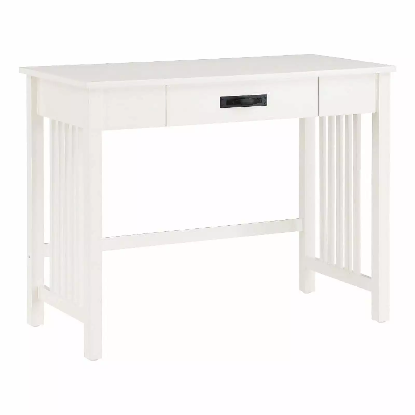 Sierra White Writing Desk Pull Out Drawer Engineered Wood OSP Home Furnishings