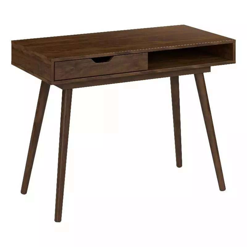 Pemberly Row 40W Writing Desk Dark Walnut Engineered Wood