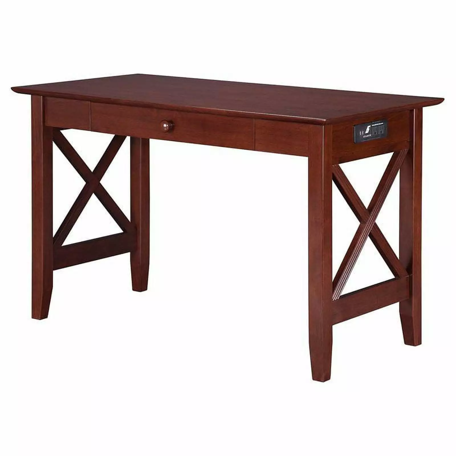 Pemberly Row Charger Writing Desk Walnut