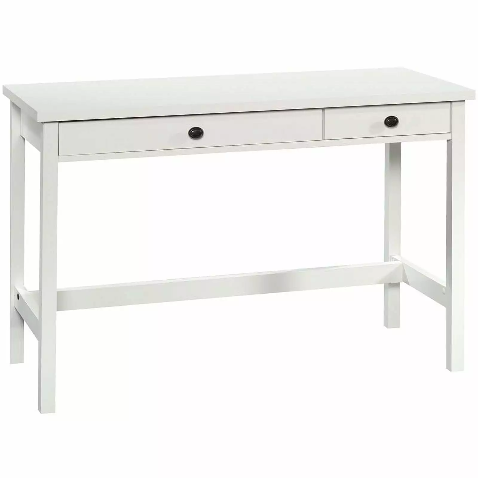 Pemberly Row Engineered Wood Writing Desk Soft White Finish Home Office Desk