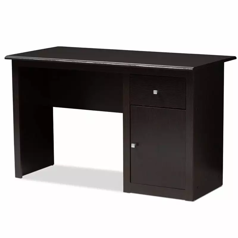 Pemberly Row Modern Contemporary Writing Desk Wenge Brown