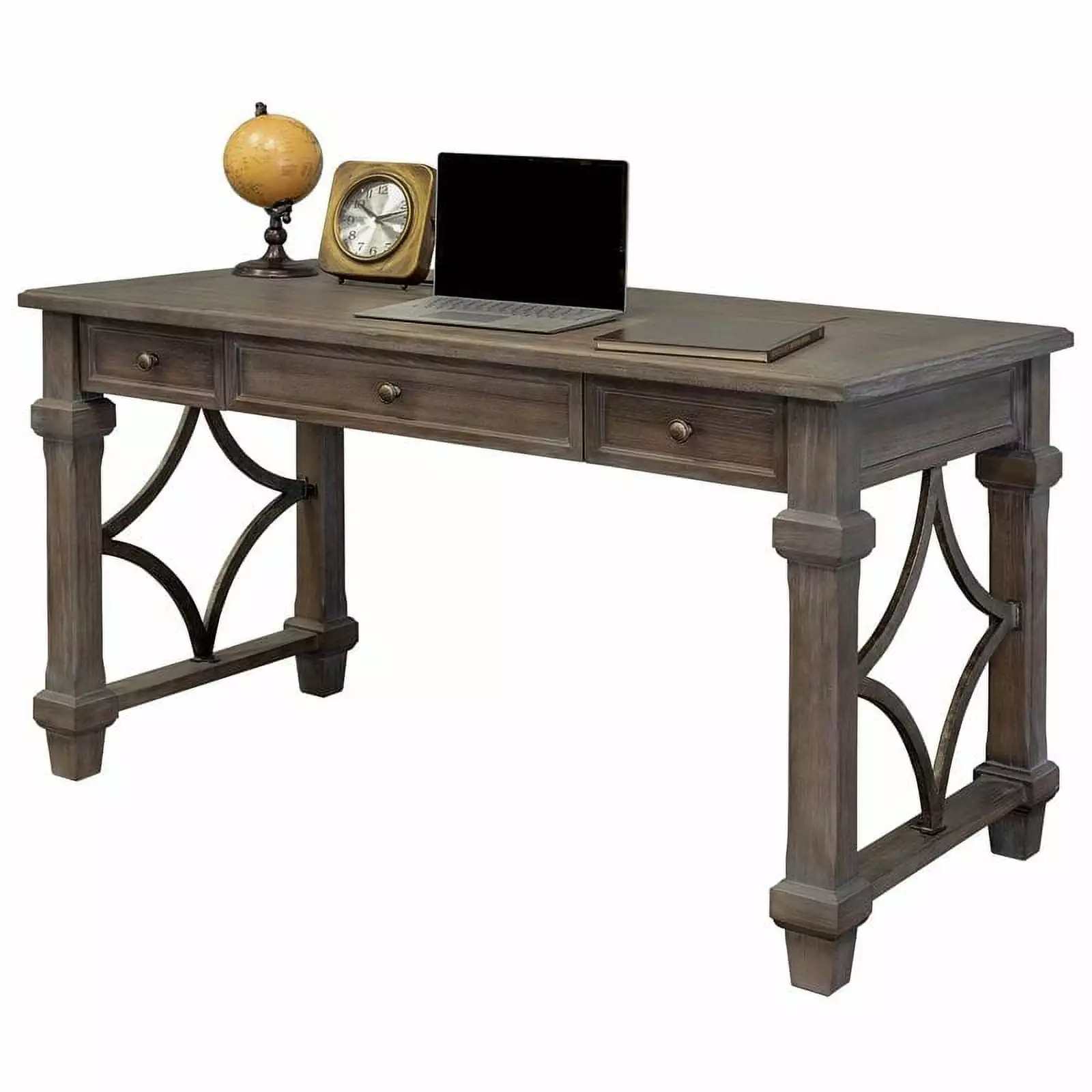 Pemberly Row Wood Writing Desk Writing Table Office Desk Gray - Elegant Home Office
