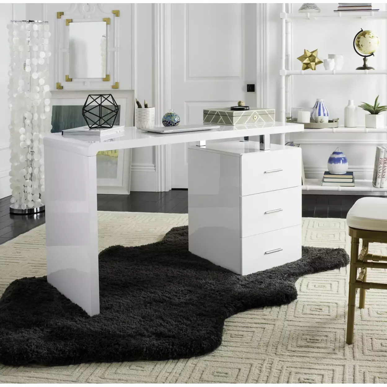 SAFAVIEH Orrin 3-Drawer Desk White