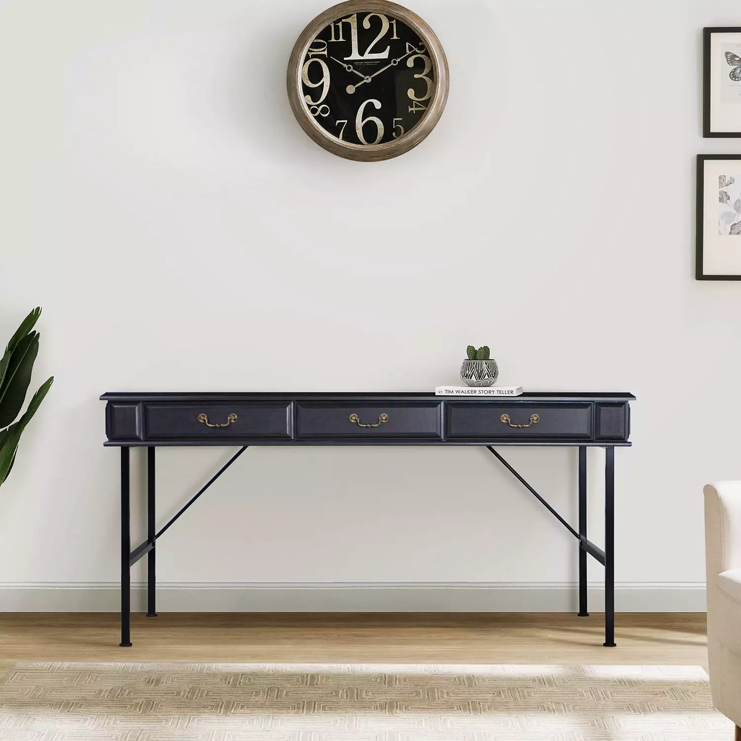 Saint Birch Contemporary Espresso Wood Writing Desk Modern Home Office