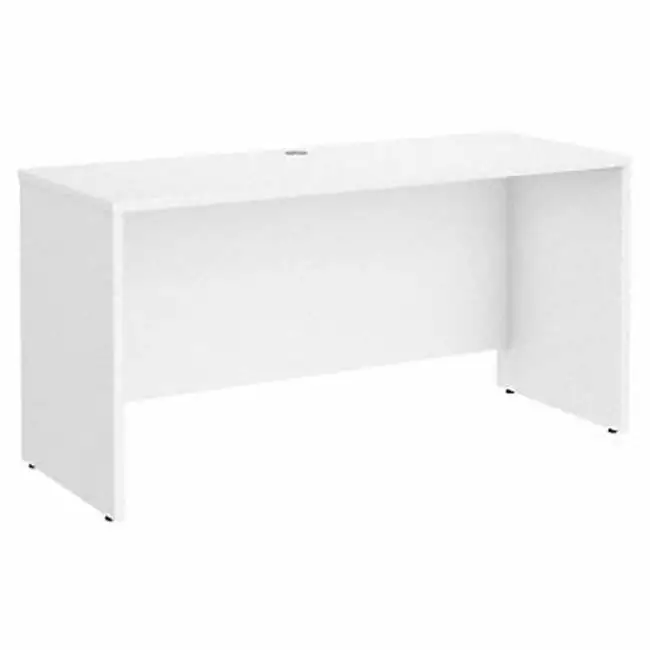 60 x 24 Studio C Bow Front Desk White - Elegant Curved Office Desk SeatSolutions