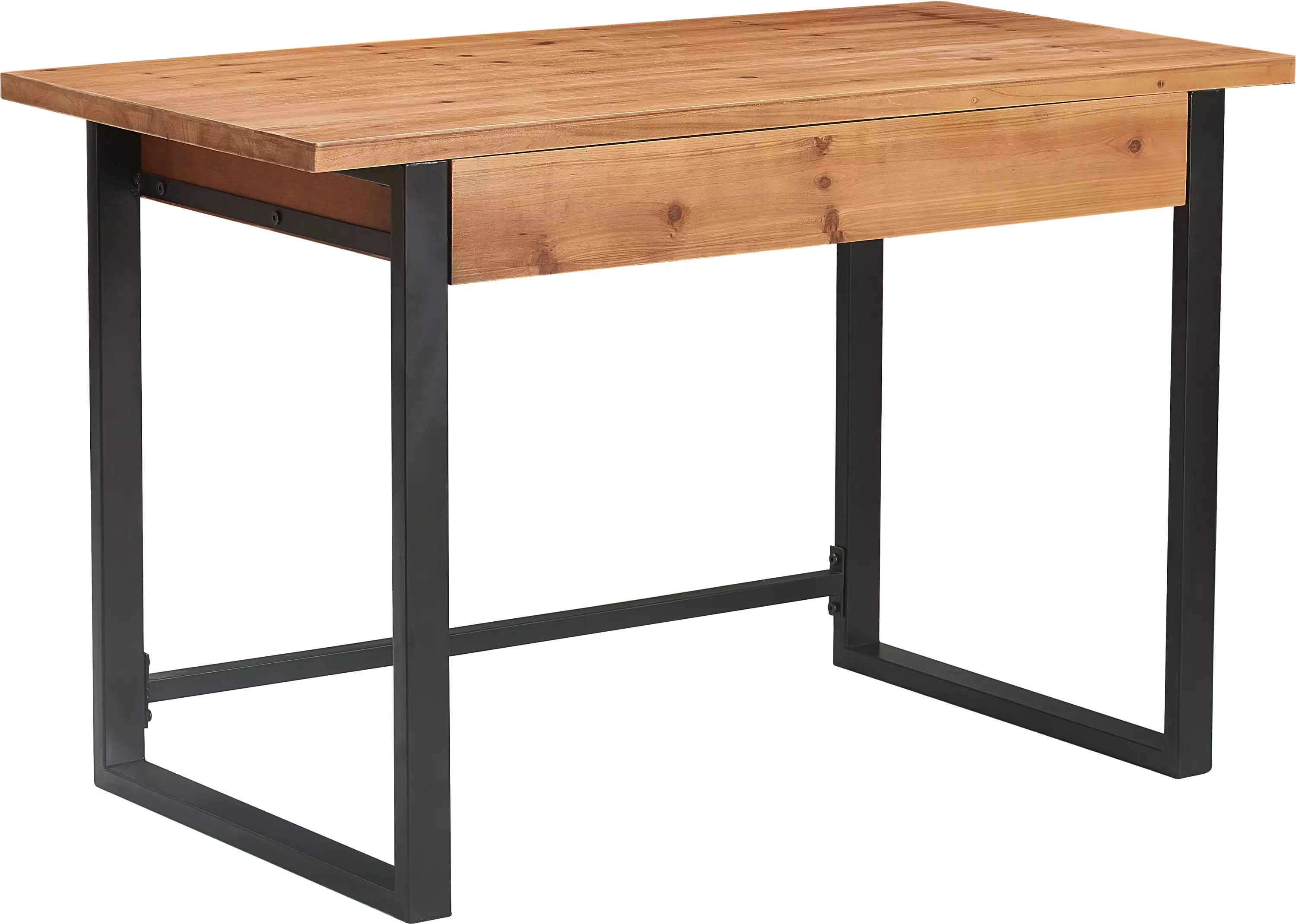 Serta Leighton Writing Desk Wood and Black Metal
