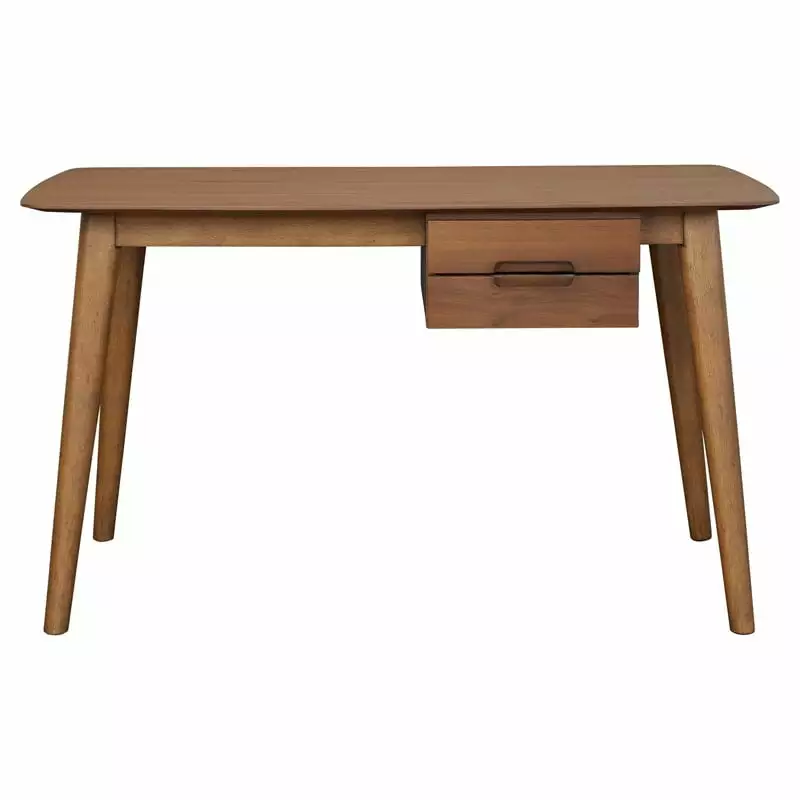 Mid-Century Modern Wood Writing Desk Walnut - Vintage Home Office Desk Unique Furniture