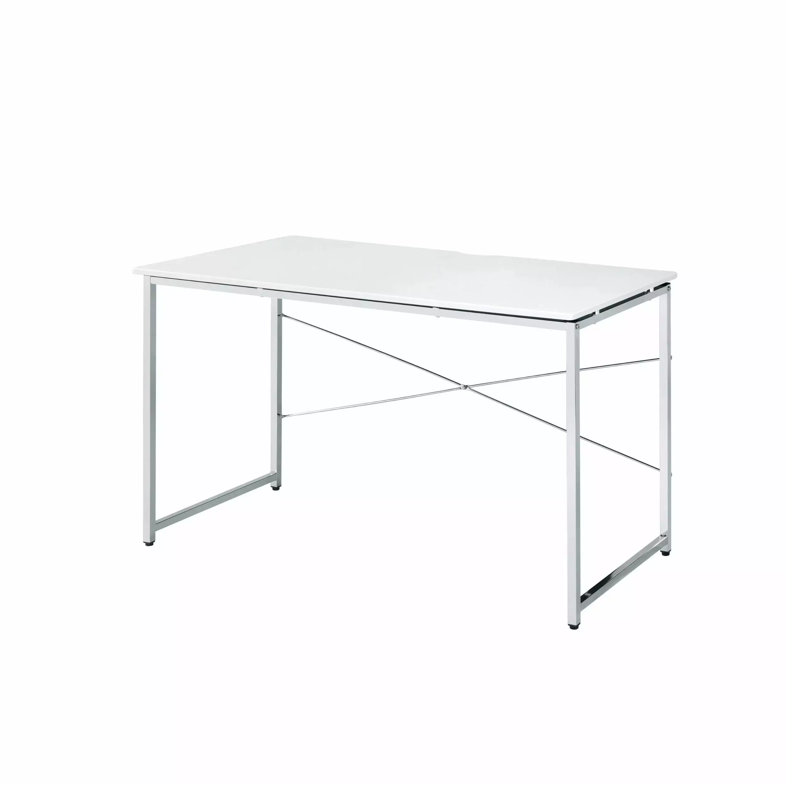 Tennos Writing Desk White and Chrome Finish unknown
