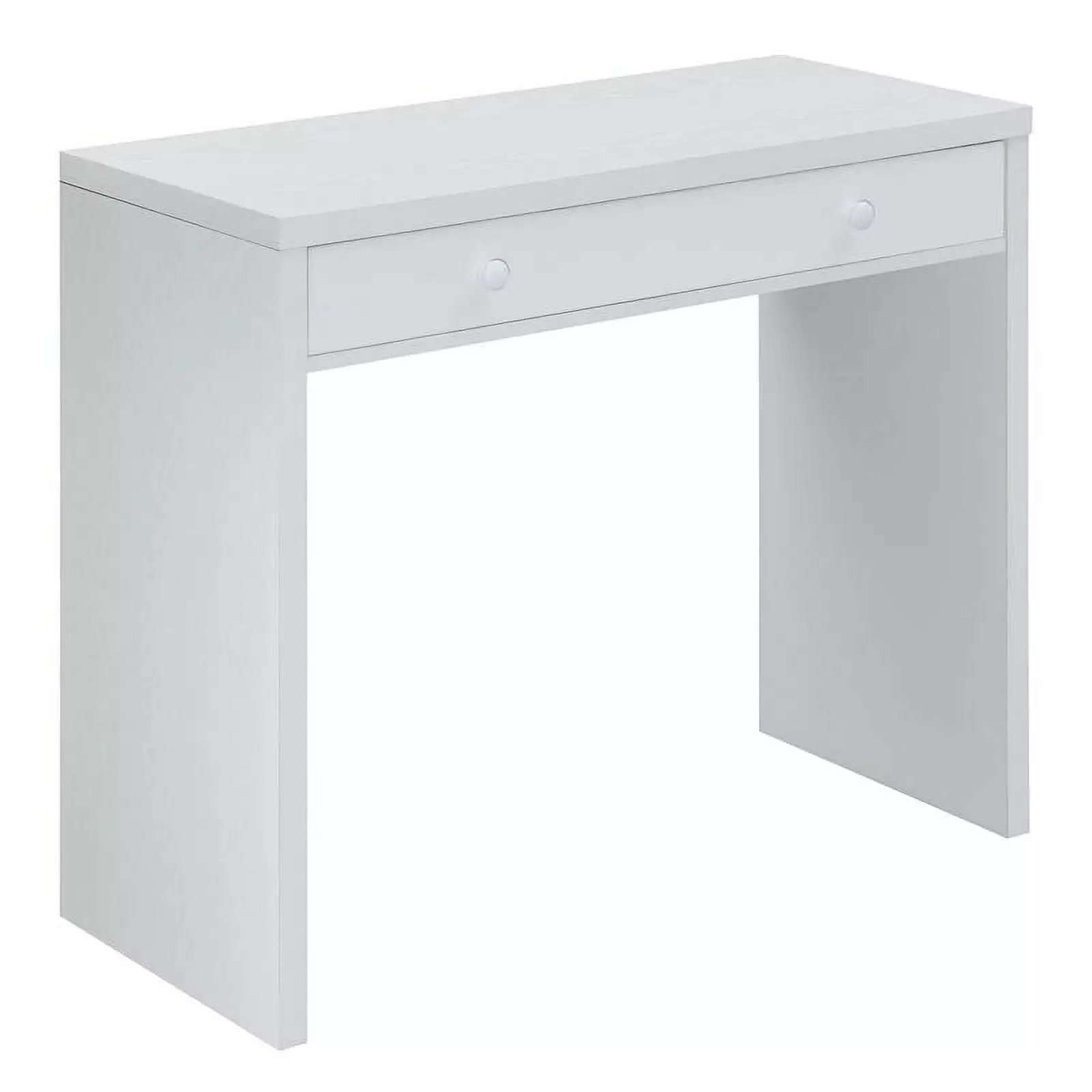 Urbanpro Contemporary 36-inch Desk Drawer White Wood Finish Compact Writing Table