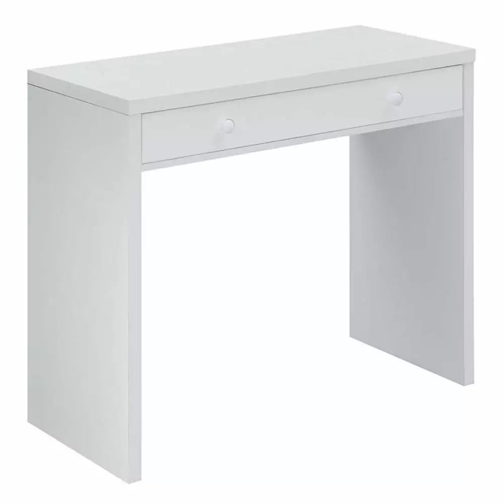 Urbanpro Contemporary 36-inch White Wood Finish Office Desk Drawer Small Spaces