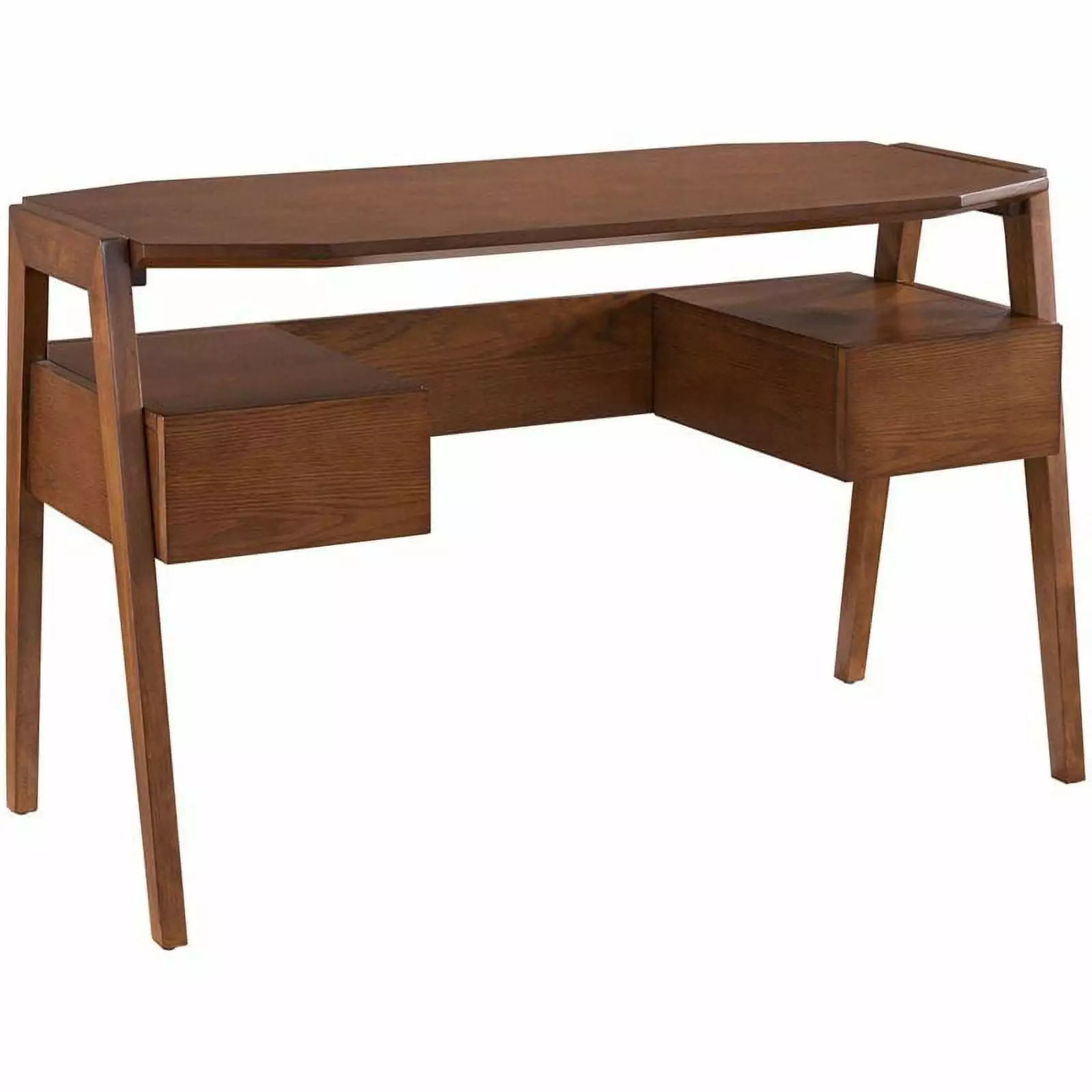 UrbanPro Dark Tobacco Wooden 2 Drawer Writing Desk