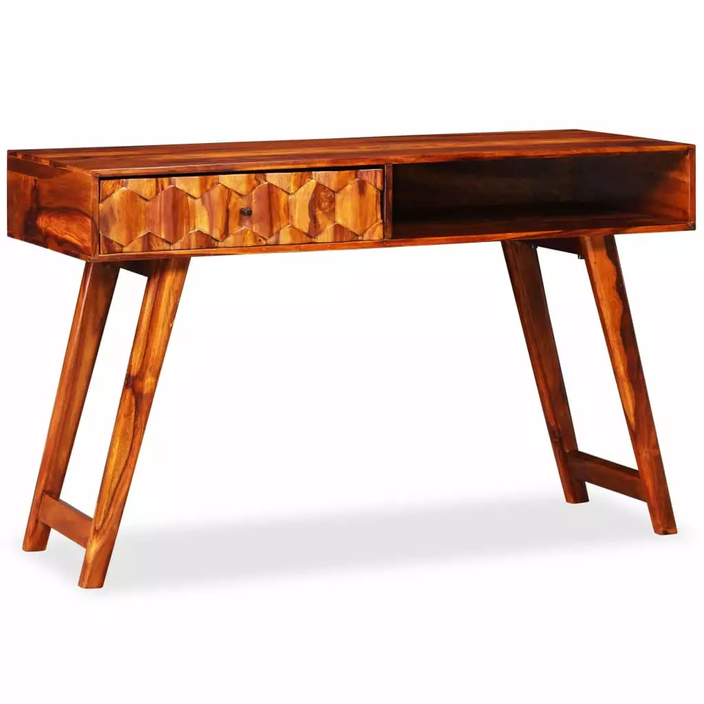vidaXL Solid Sheesham Wood Writing Table 46.5x19.7x29.9 Modern Office