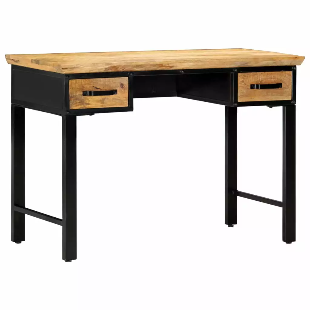 vidaXL Writing Table 43.3x19.6x29.9 Solid Mango Wood Compact Desk