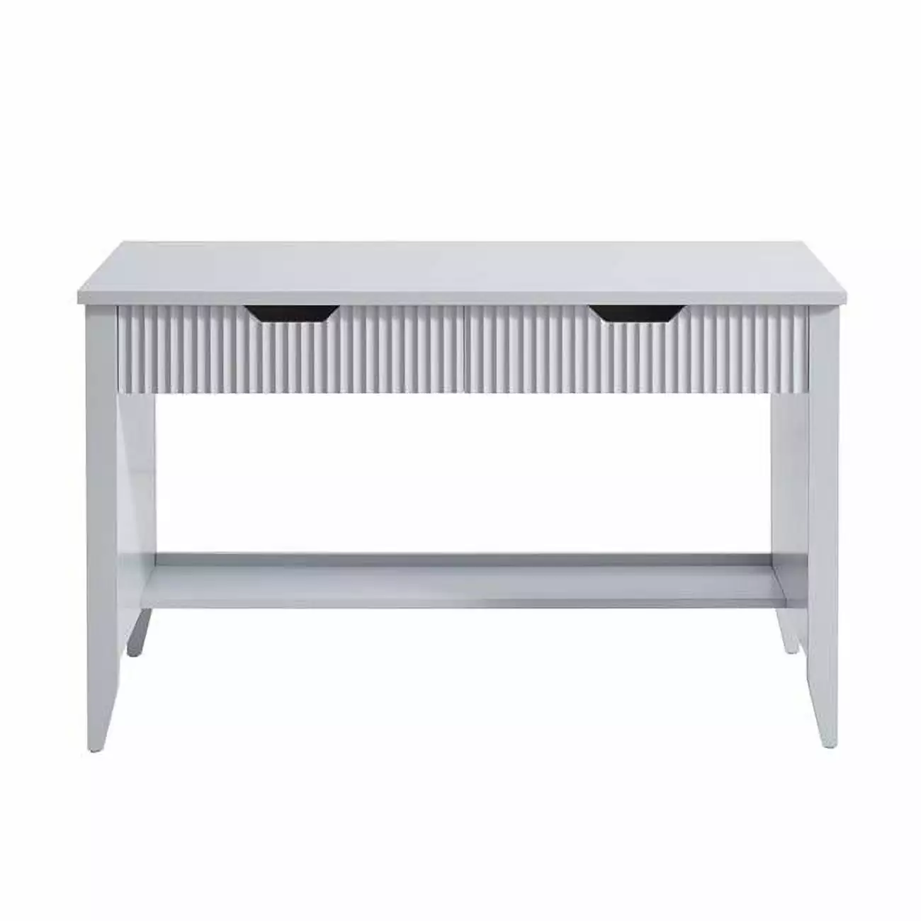 Chieti 48 Home Office Writing Computer Desk 2 Drawers Solid Wood Gray Modern Desk Vinnova