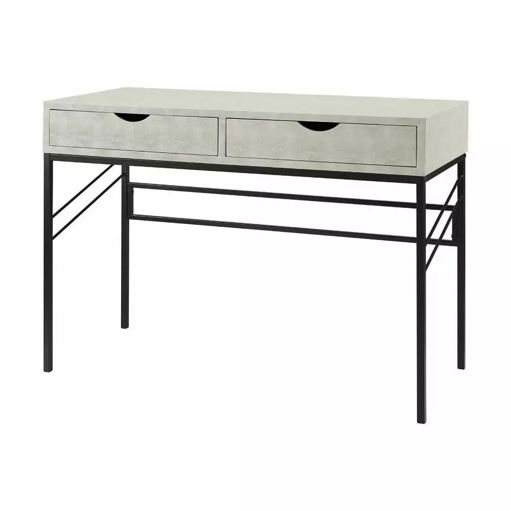 Walker Edison 2-Drawer Modern Engineered Wood Writing Desk Off White Home Office Desk