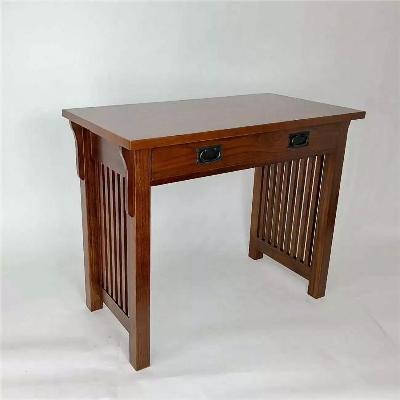 Wayborn Mission Writing Desk 37Wx20Dx30H One Drawer Brown Wood Table