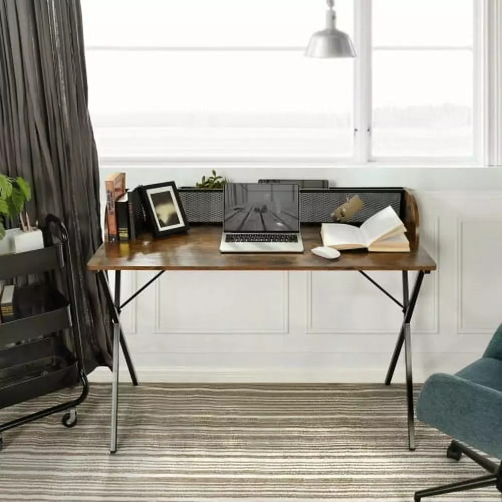 47.2 L Rectangular Computer Desk Modern Study Writing Desk Small Spaces Black YASI