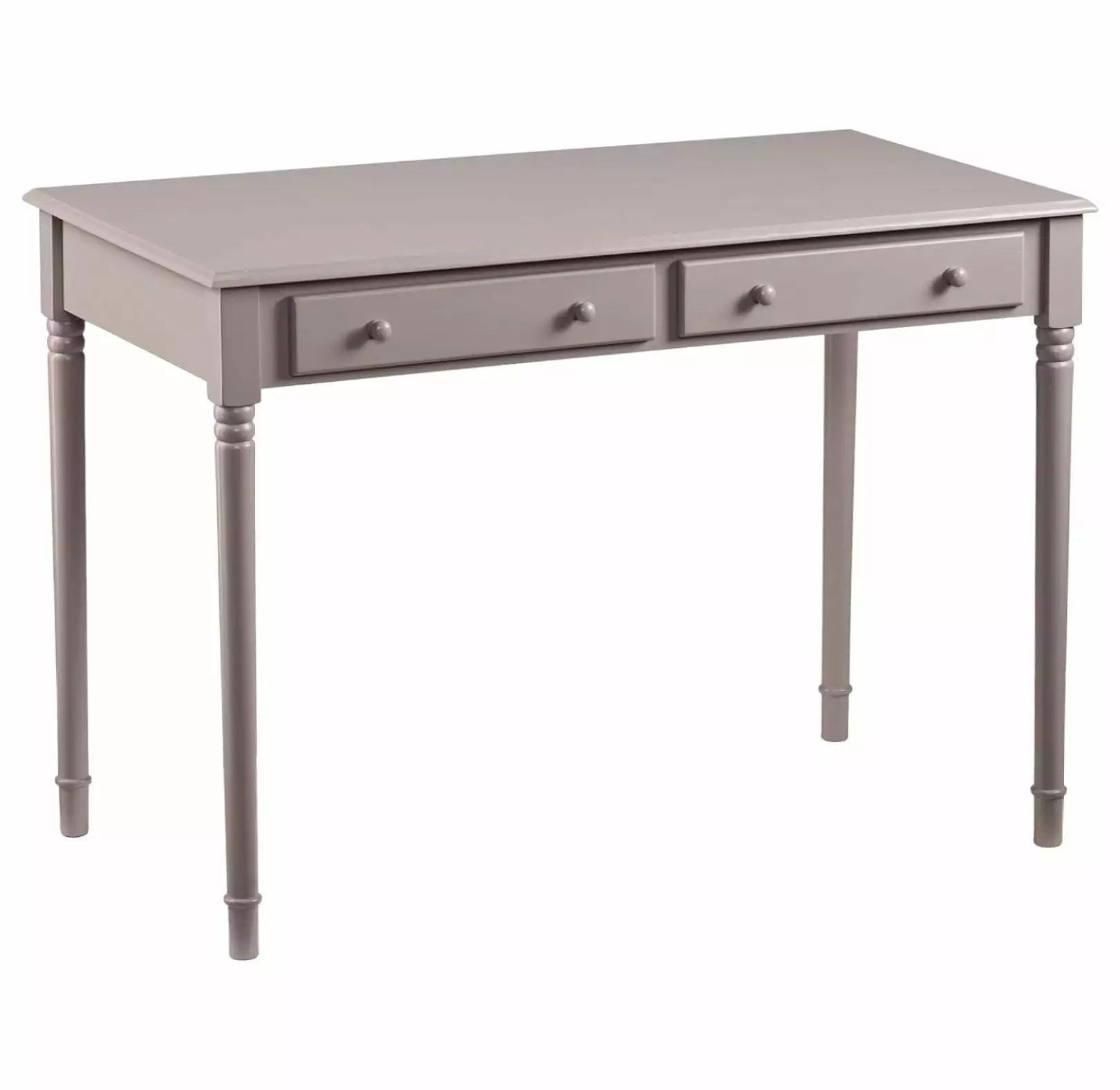 Yunwen Janice 2-Drawer Slim Profile Writing Desk Gray Compact Home Office Desk