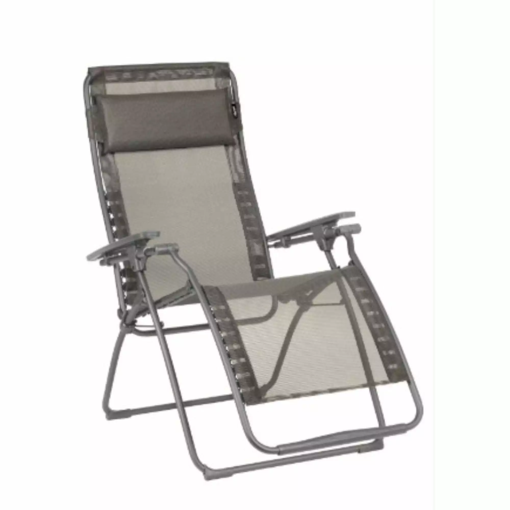 28 Graphite and Gray Metal Zero Gravity Chair Outdoor Patio Lounge Recliner HomeRoots